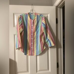 Vintage Koret Petites Button Down Linen Top